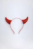 Devil Horns Headband in Fire Red