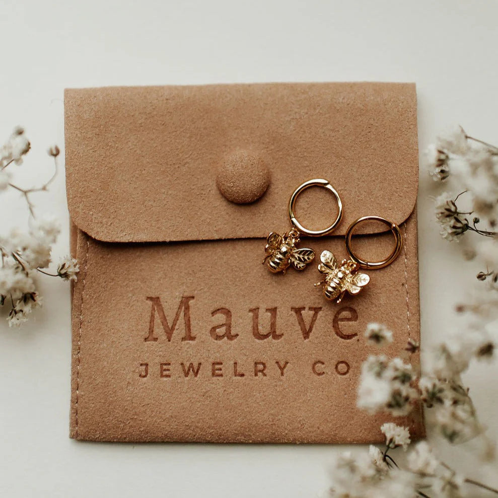 Honey Bee Hoop Earrings