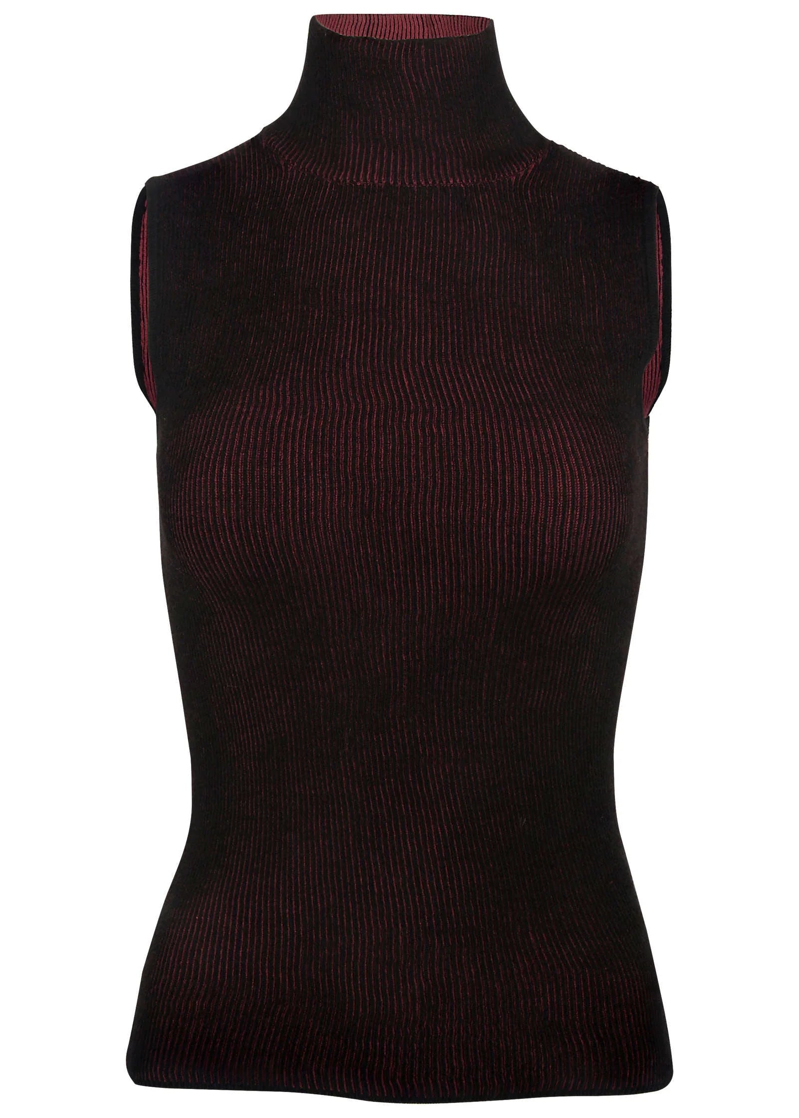 Plaited Tank Sweater Wine