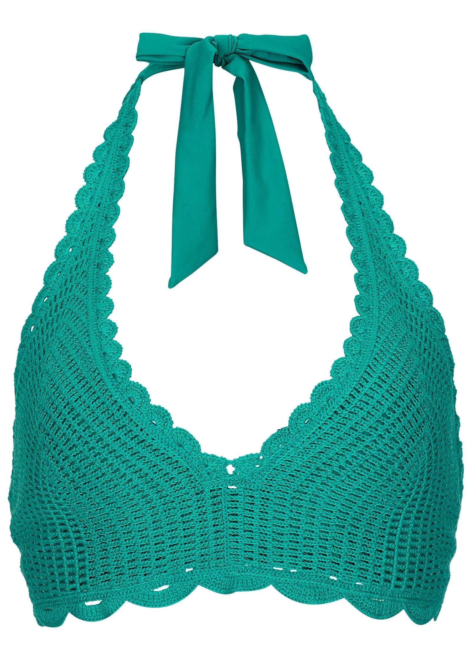Crochet Anguilla Bikini Top Tropical Green