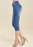 Cindy Capri Jeans Medium Wash