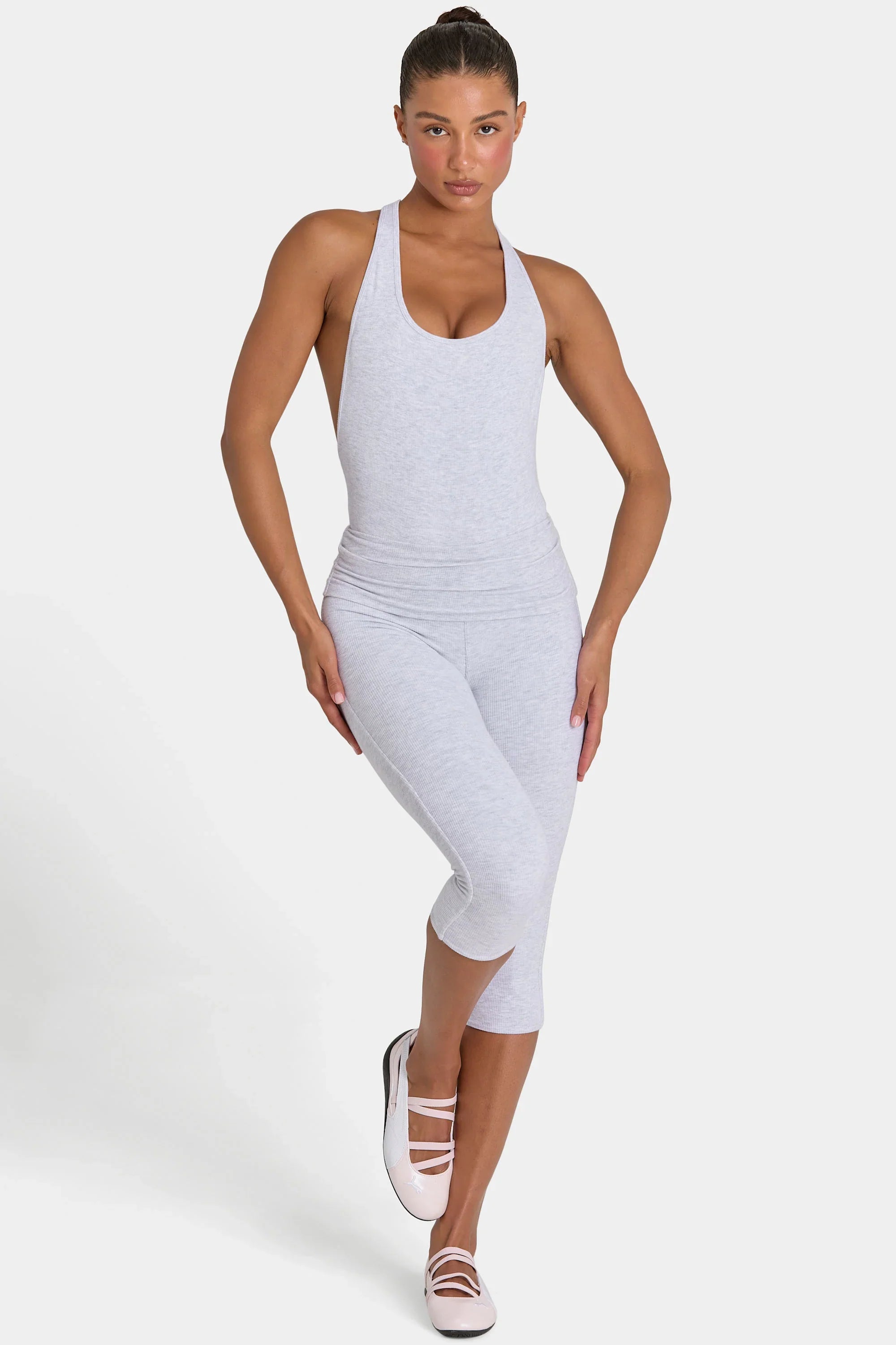 ButterCloud Bodysuit in Grey Marl