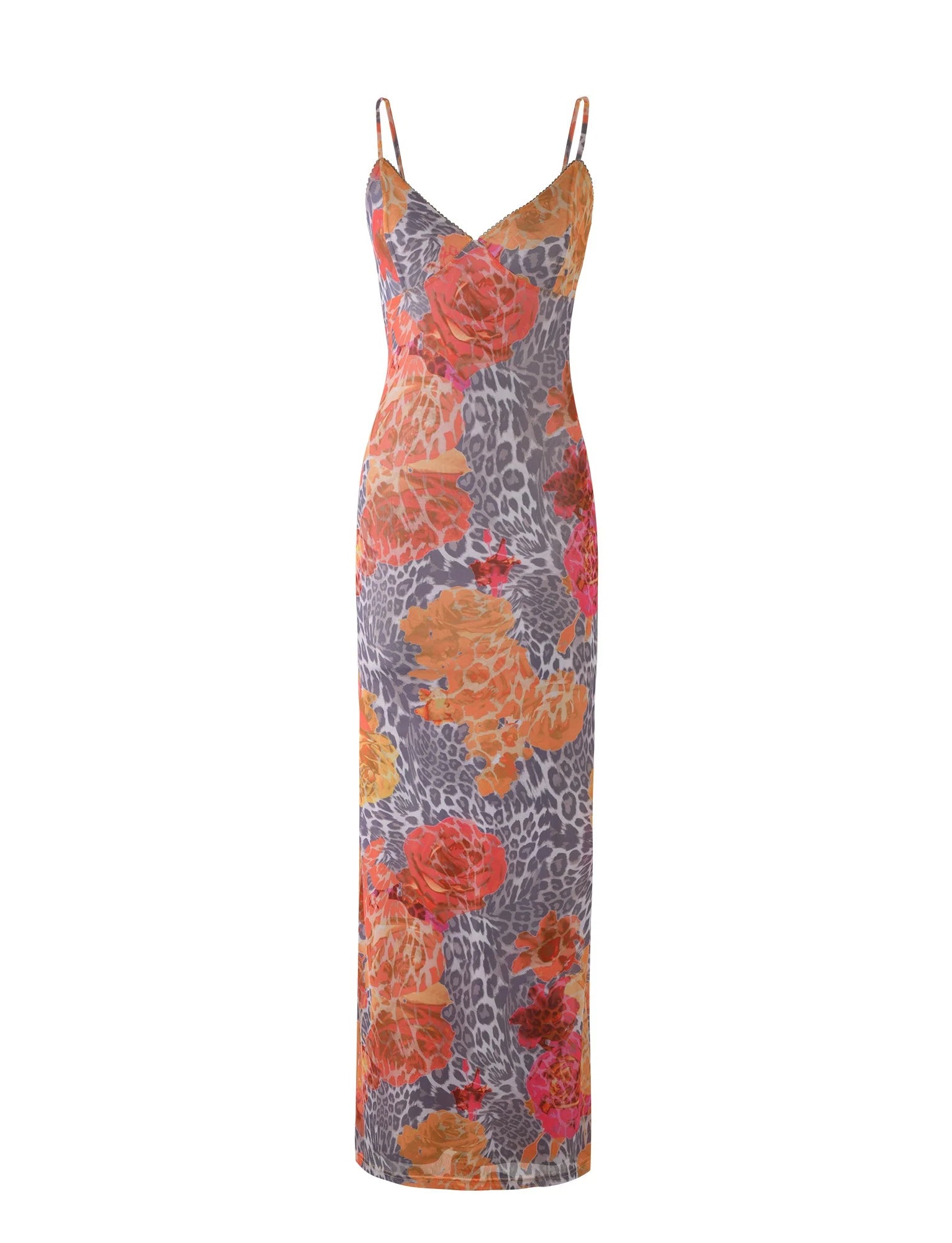JULIANNA DRESS MULTI LEOPARD ORANGE LEOPARD