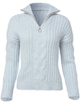 Quarter Zip Sweater Heathered Blue