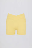 Soft Active Pocket V Waist Mini Shorts in Lemon