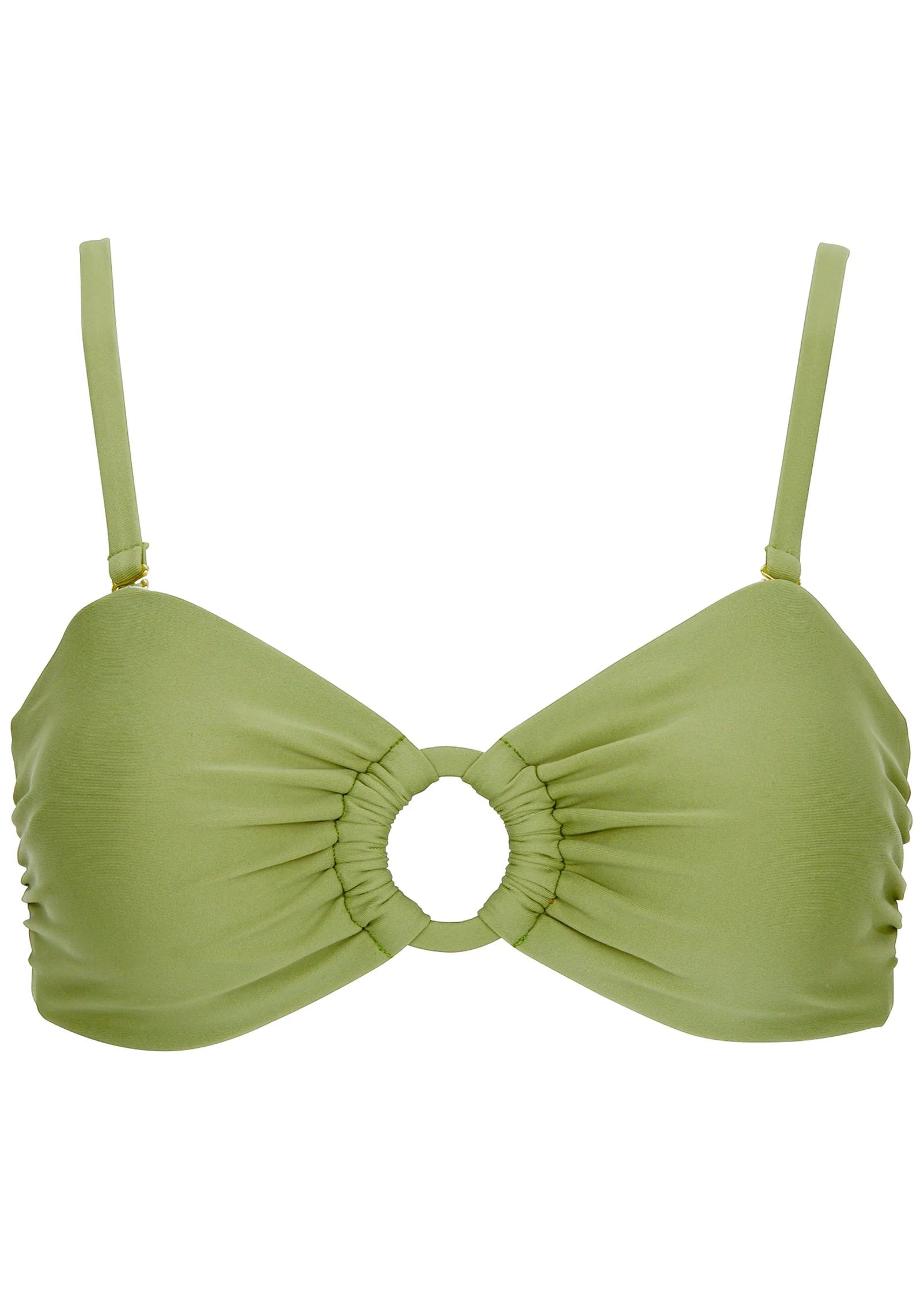 Ring Front Bikini Top Mosstone