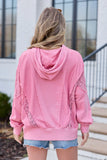Emerson Mauve Lace Patchwork Hoodie SALE