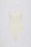 Cut Out Bodysuit in Oat