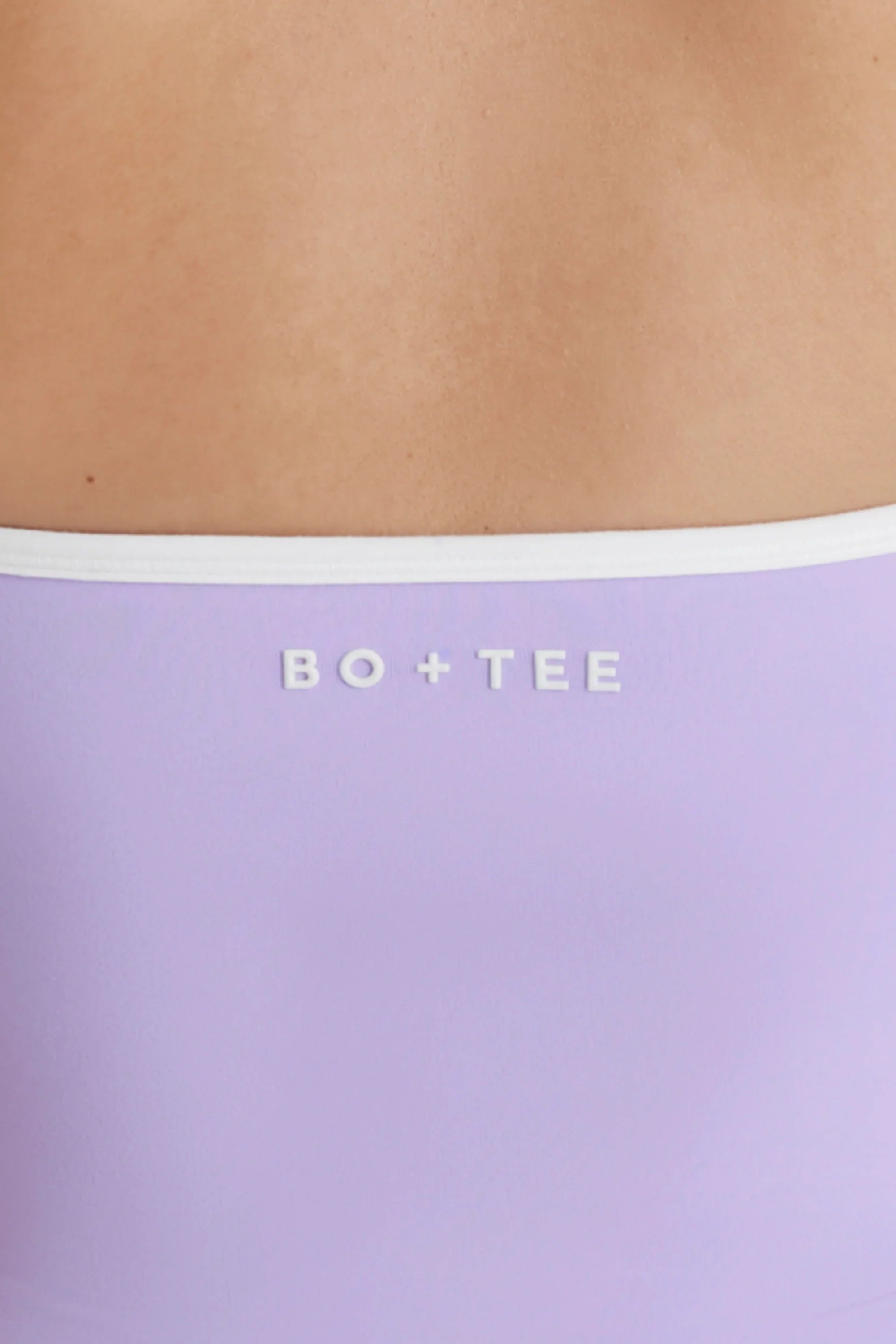 Soft Active V Neck Halterneck Top in Lilac
