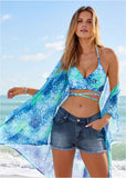 Strappy Wrap Bikini Top Jungle Tides