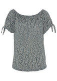 Off The Shoulder Blouse Blue Multi