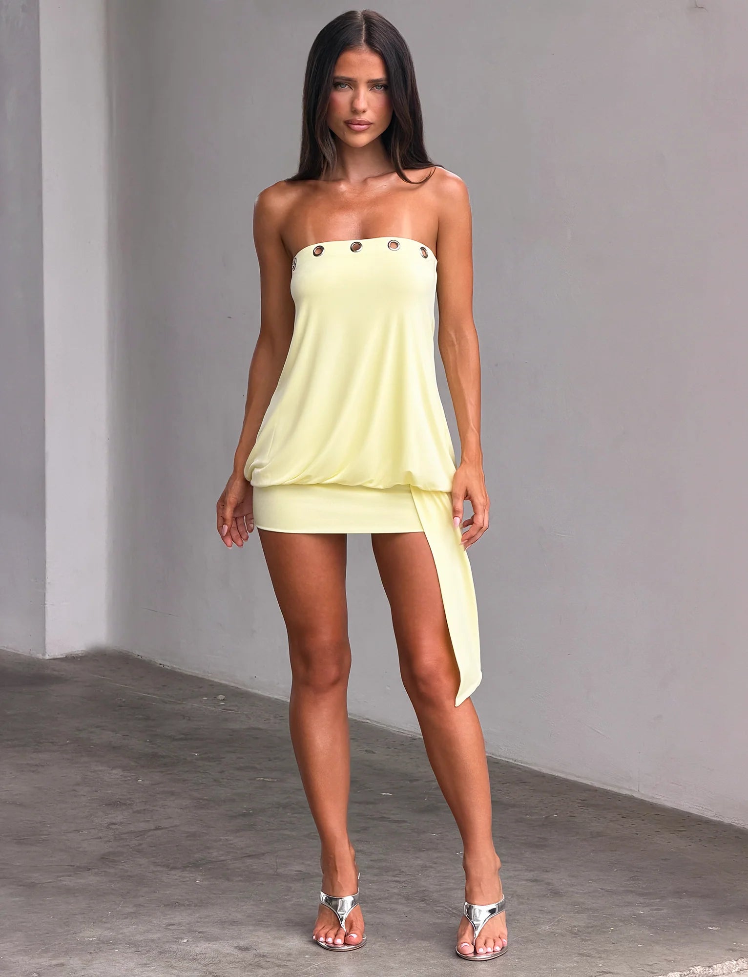 RAVENNA MINI DRESS BUTTER YELLOW