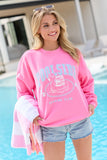 Poolside Reading Club Pink Graphic Sweatshirt