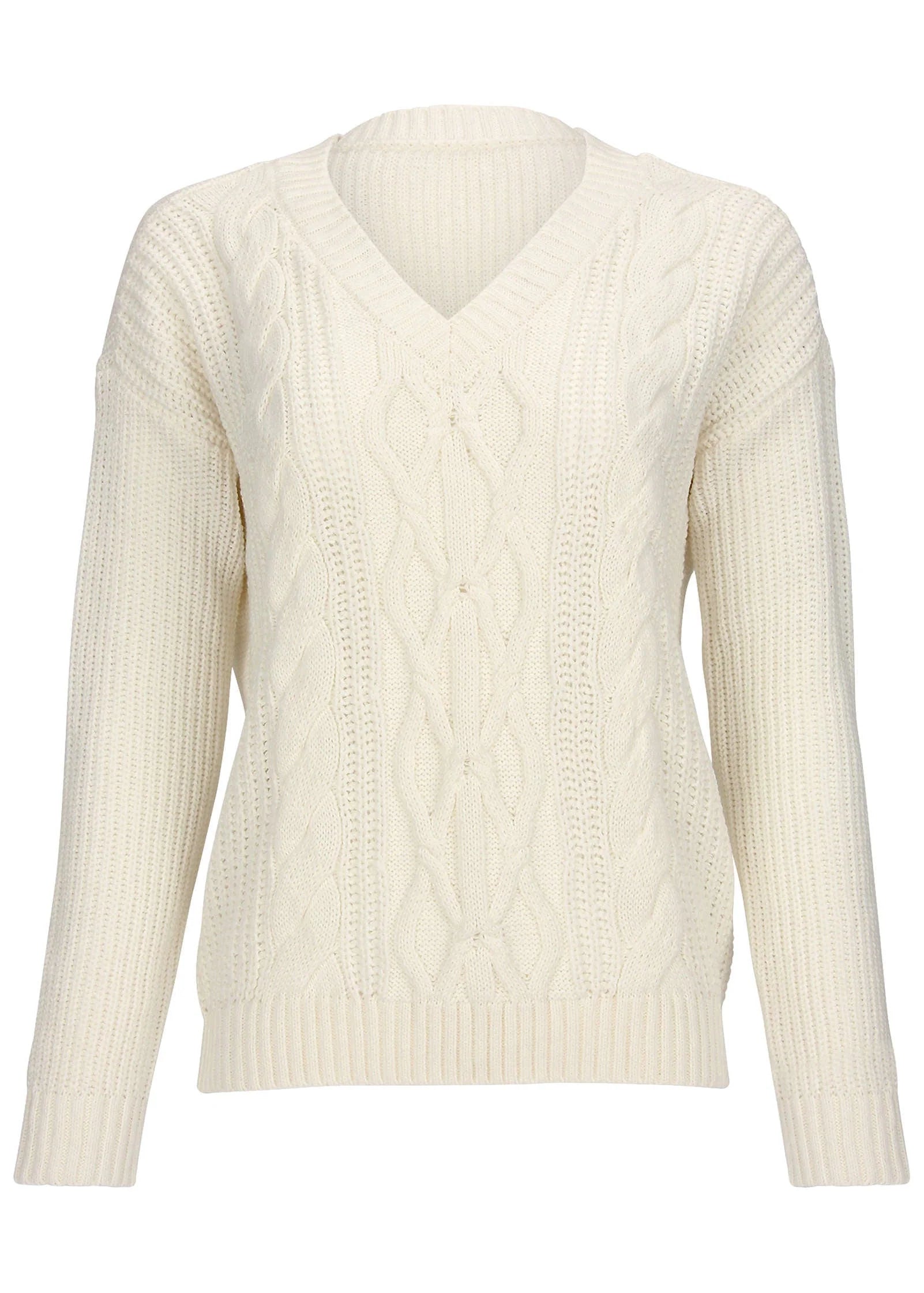 Cable Knit Sweater Off White