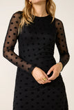 Brinley Mesh Polka Dot Midi Dress