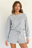 Everyday Ease Light Grey Cropped Sweatshirt