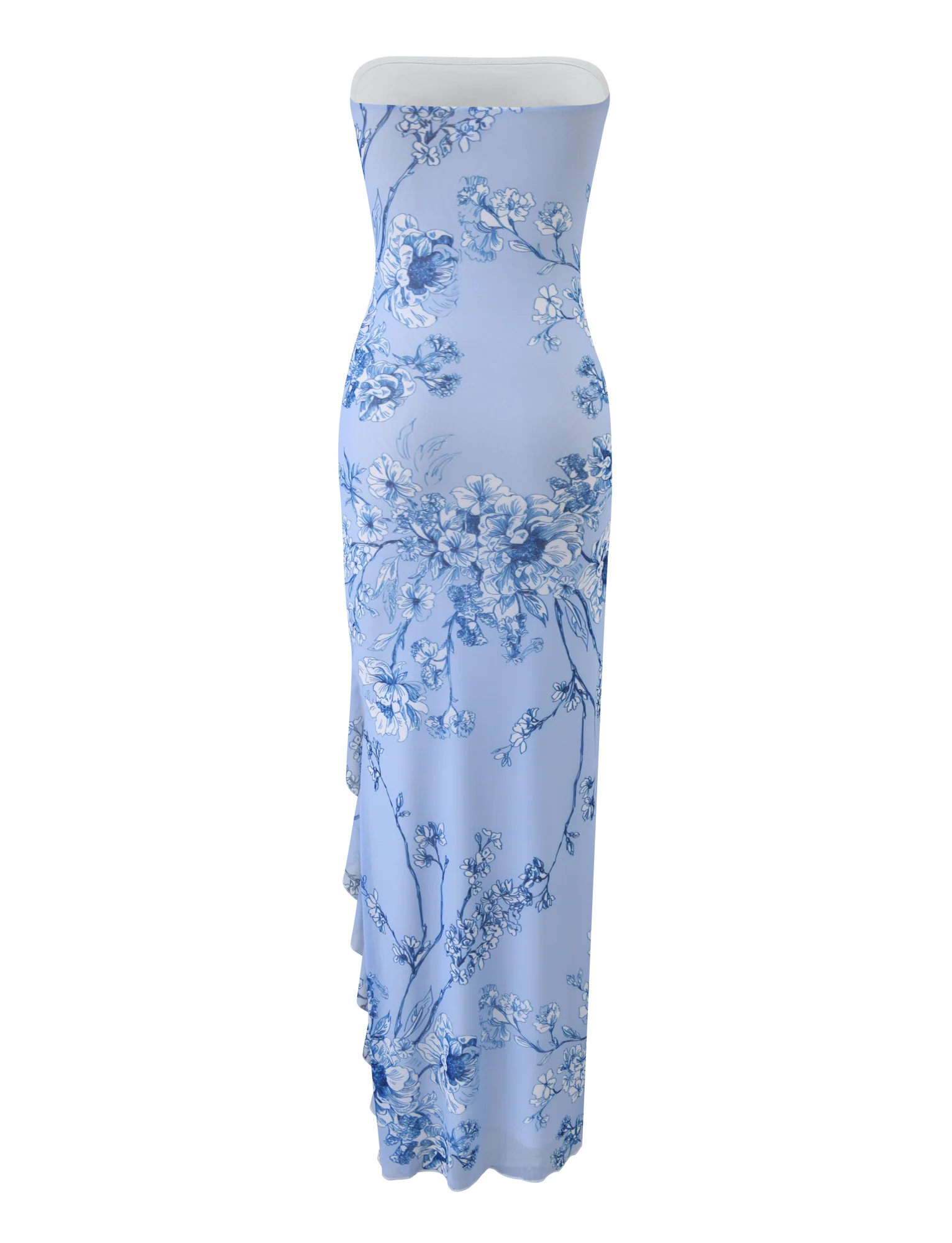 THEO MAXI DRESS BLUE FLORAL