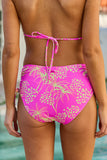 Beachside Bliss Fuchsia High Waisted Cinched Bikini Bottom