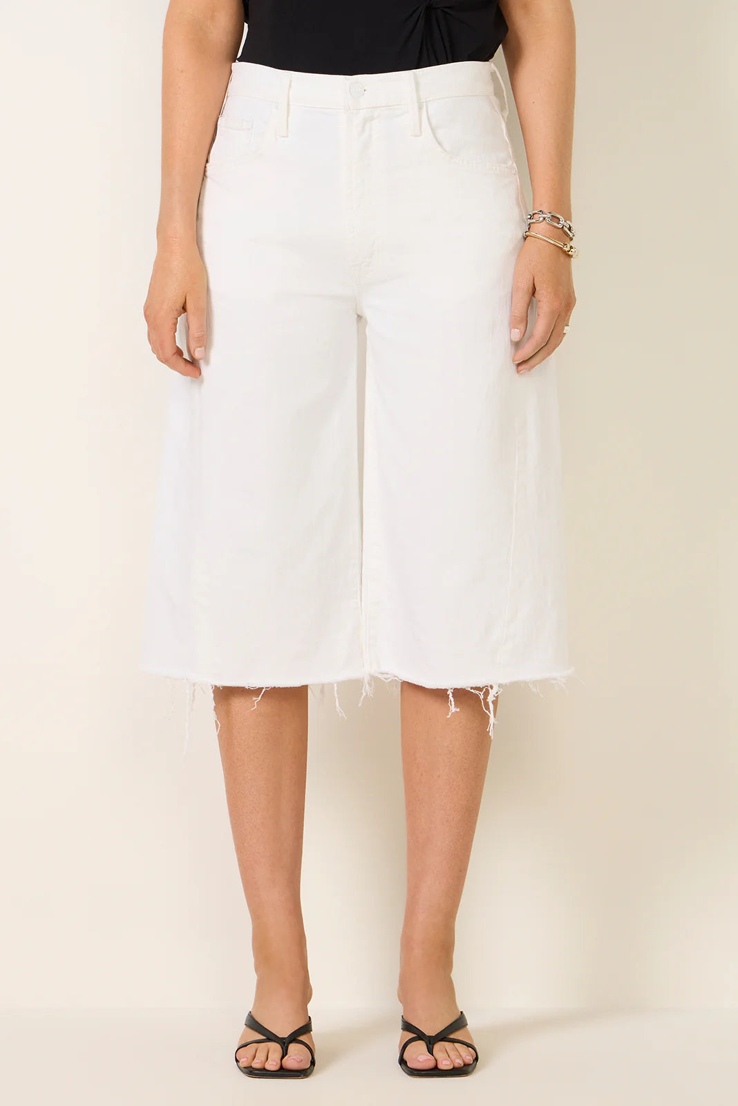 The Whole Lot Zip Twist Fray Shorts