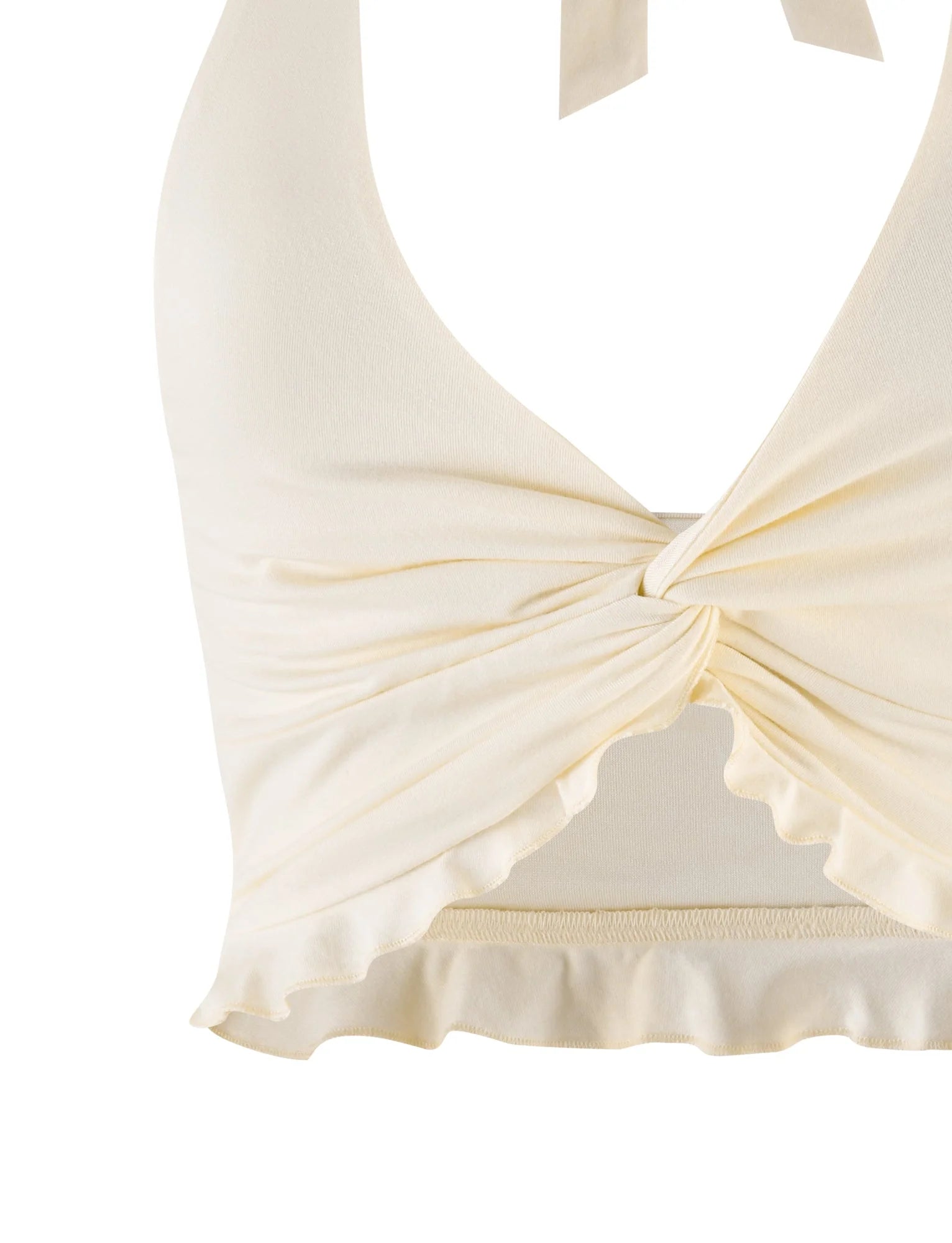 KATYA HALTER TOP WHITE CREAM