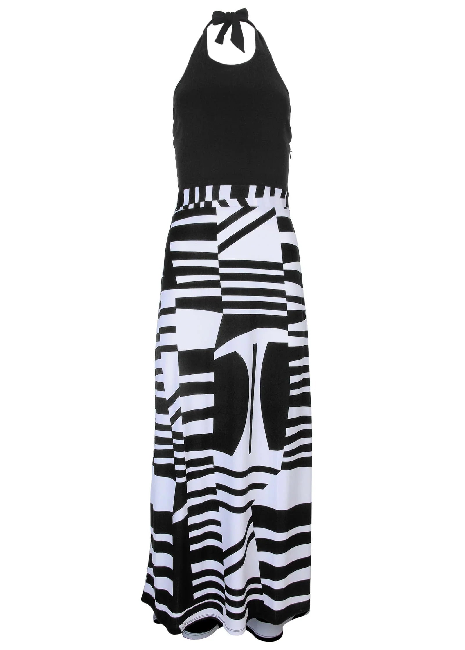 Twofer Maxi Dress Modern Abstract