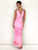 DENAE MAXI DRESS PINK FLORAL PINK BLOSSOM