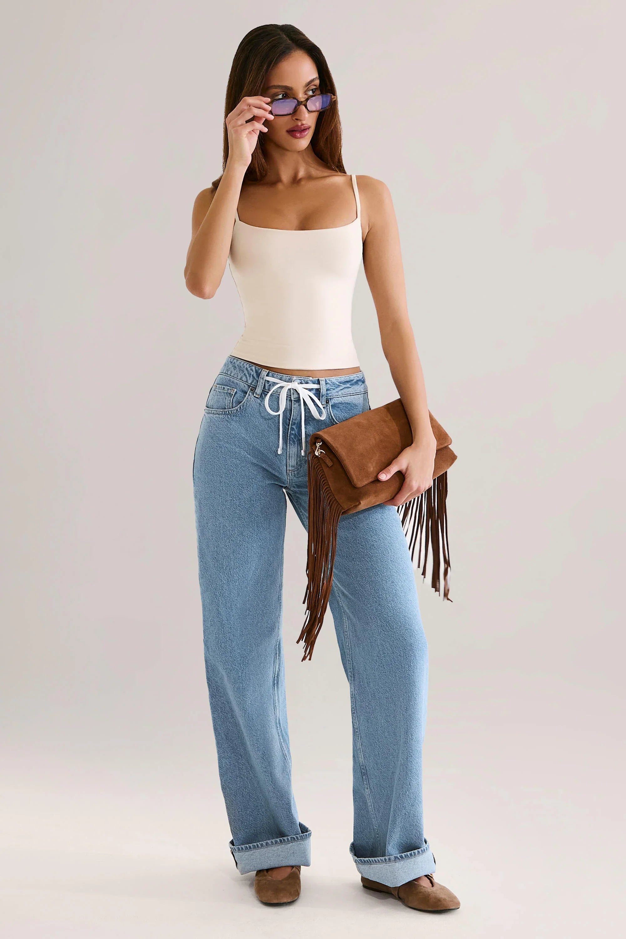 Modal Scoop Neck Tank Top in Ivory