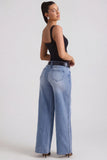 Low Rise Wide Leg Jeans in Vintage Wash
