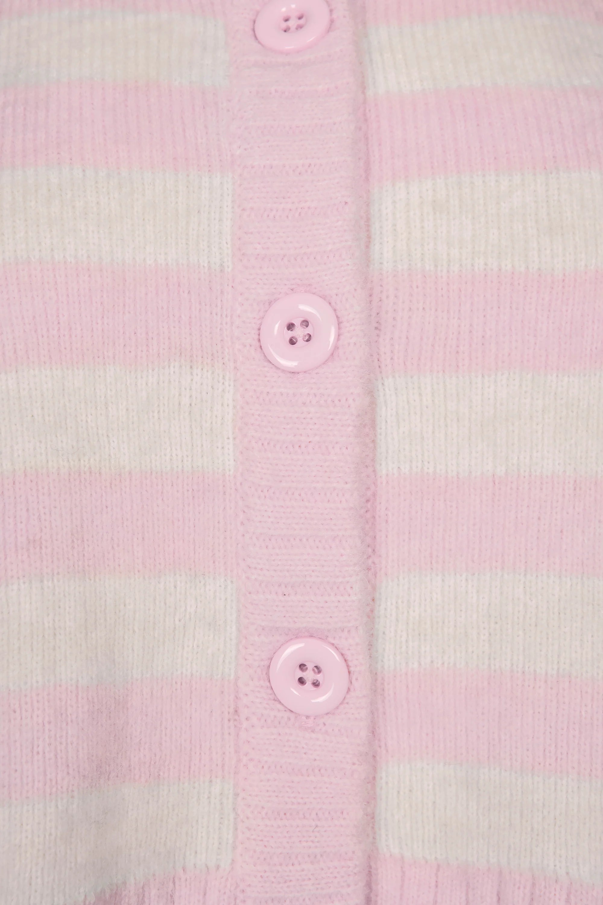 Soft Knit Stripe Cropped Cardigan in Pink Stripe