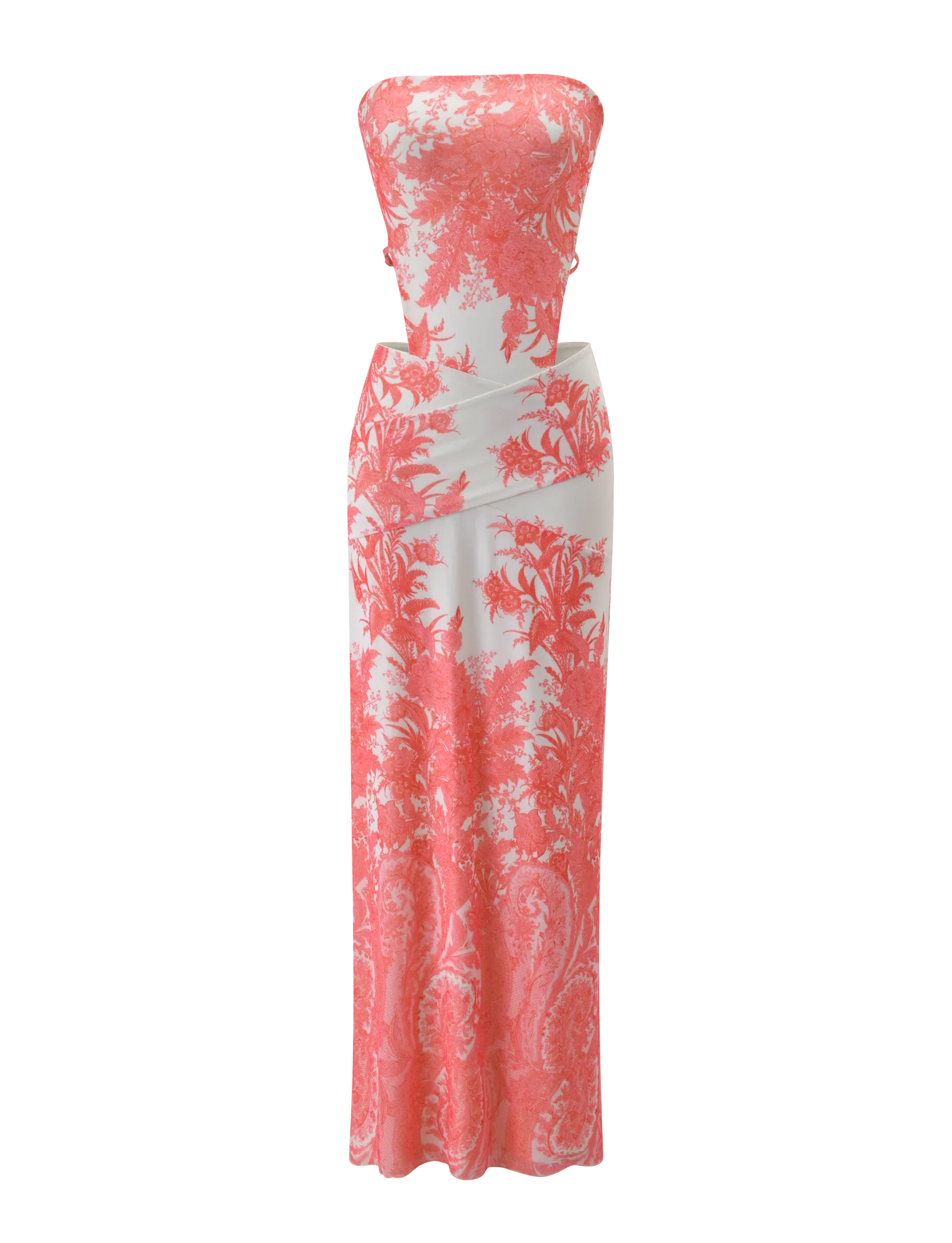 POPPI MAXI DRESS CORAL TAPESTRY