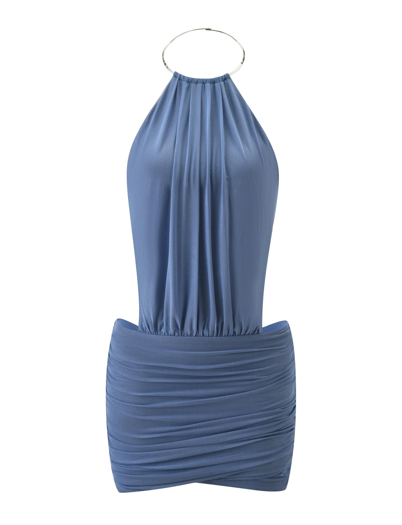 EVANNA MINI DRESS SLATE BLUE