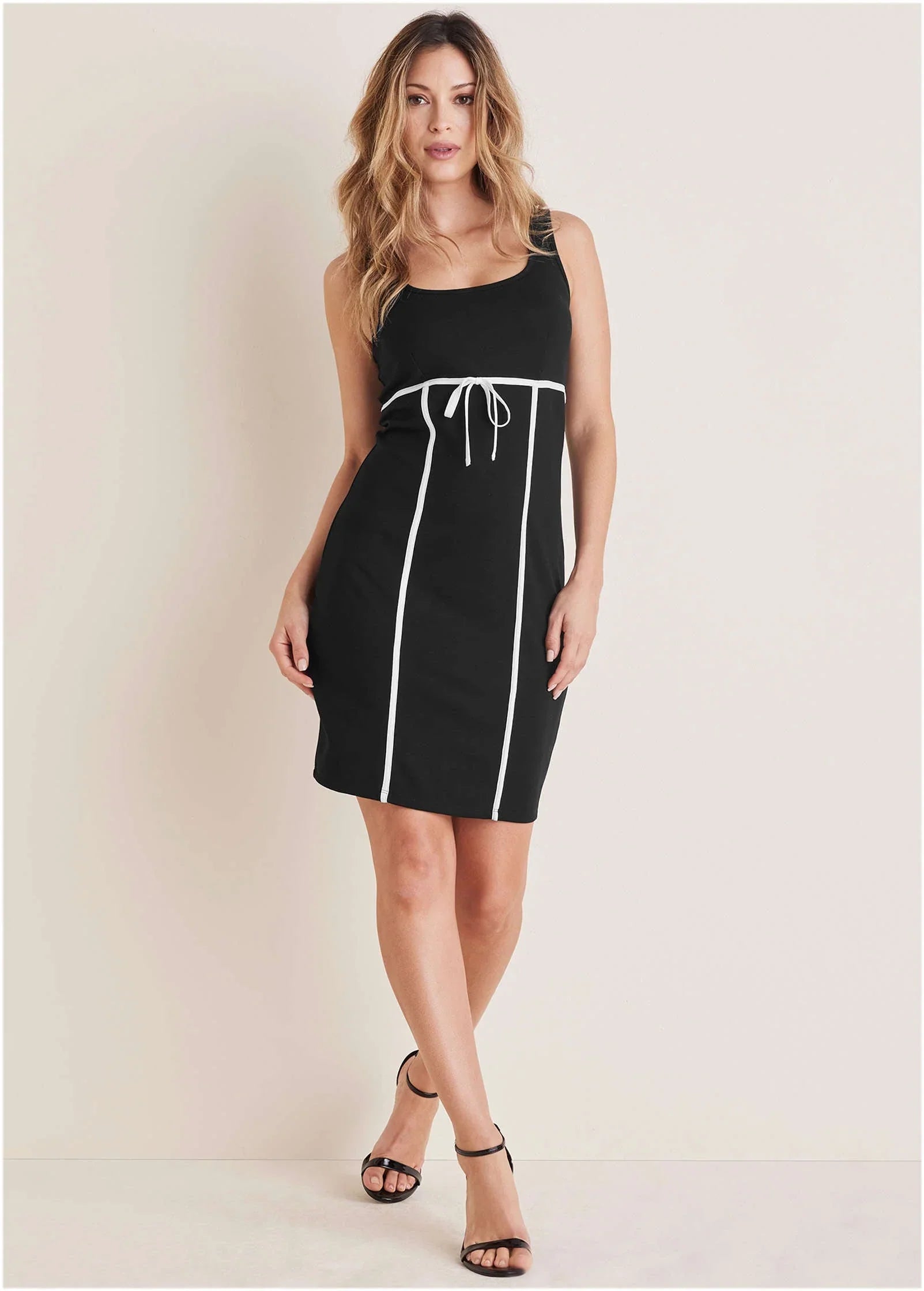 Ponte Bodycon Mini Jet Black