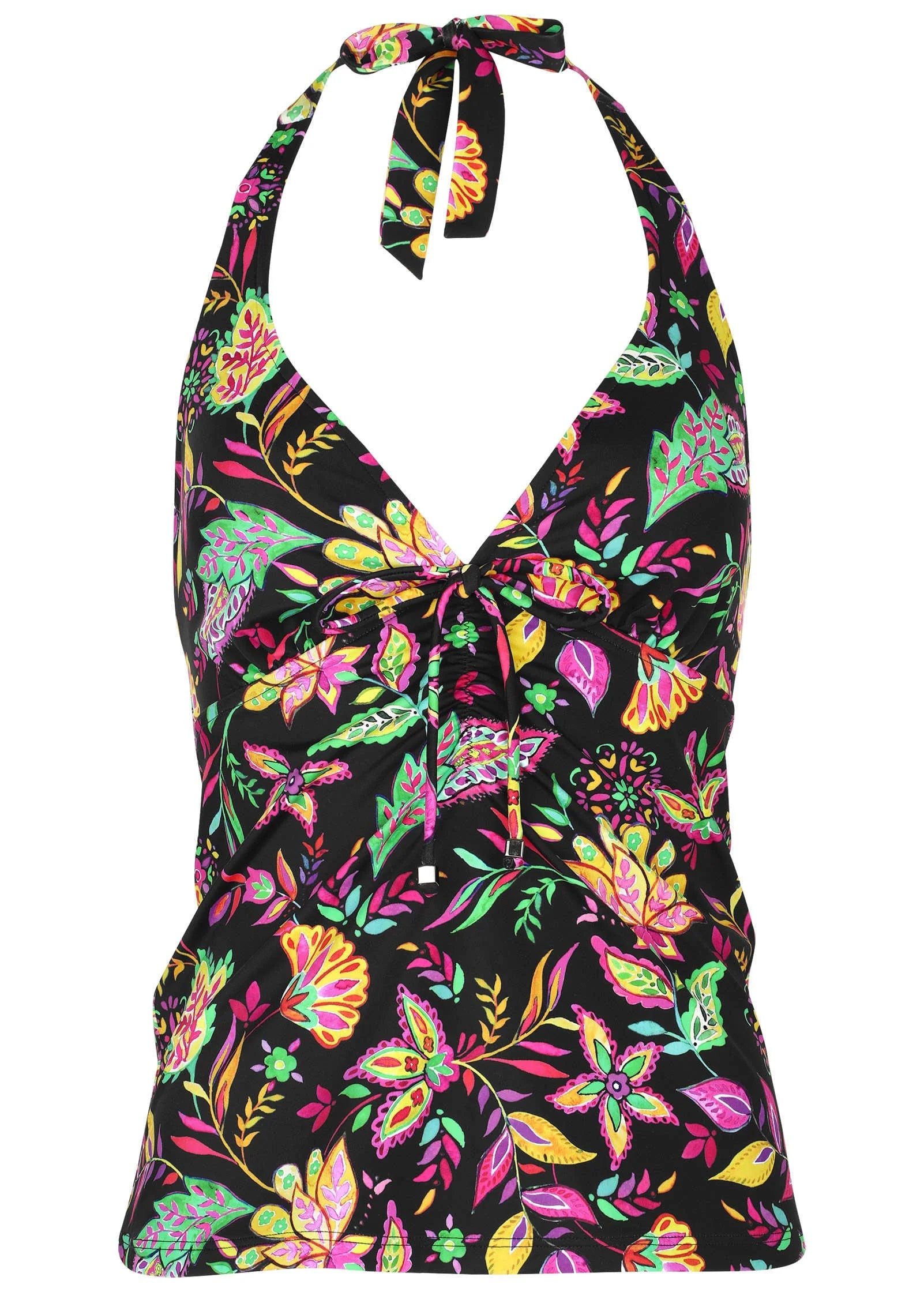 Sicily Halter Tankini Top Field Floral