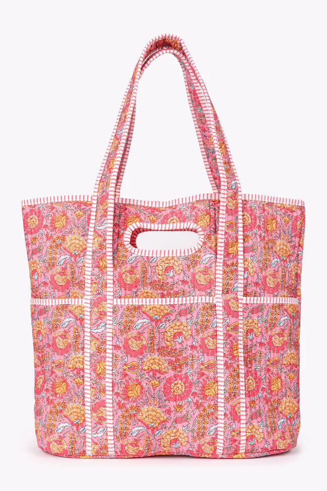 Avery Pink Floral Quilted Tote SALE