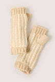Chunky Plaited Fingerless Gloves