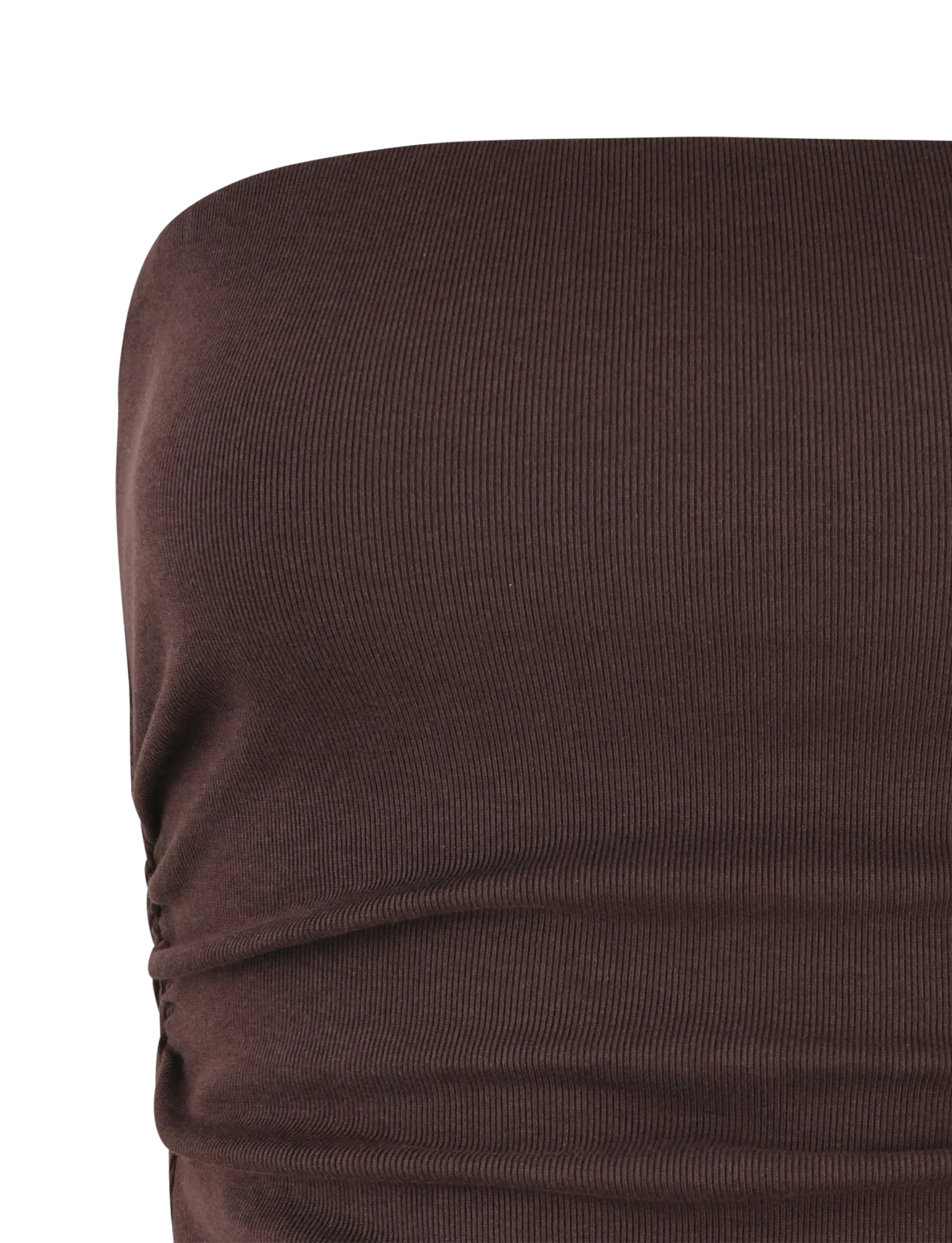HARRIETT RIB TOP BROWN CHOCOLATE