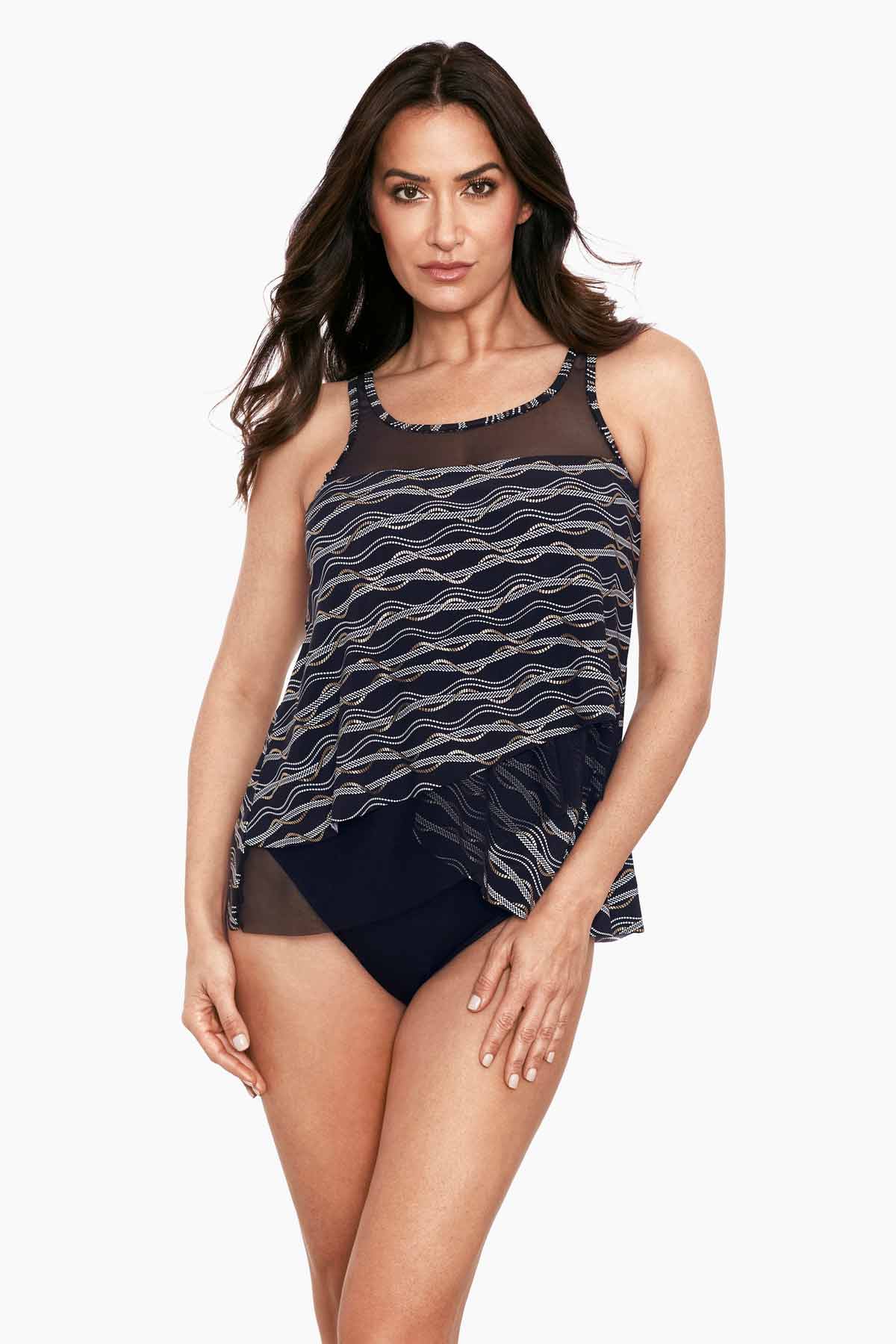 Mirage Tankini Top in Linked In