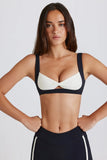 Soft Active Twist Front Sports Bra in Black