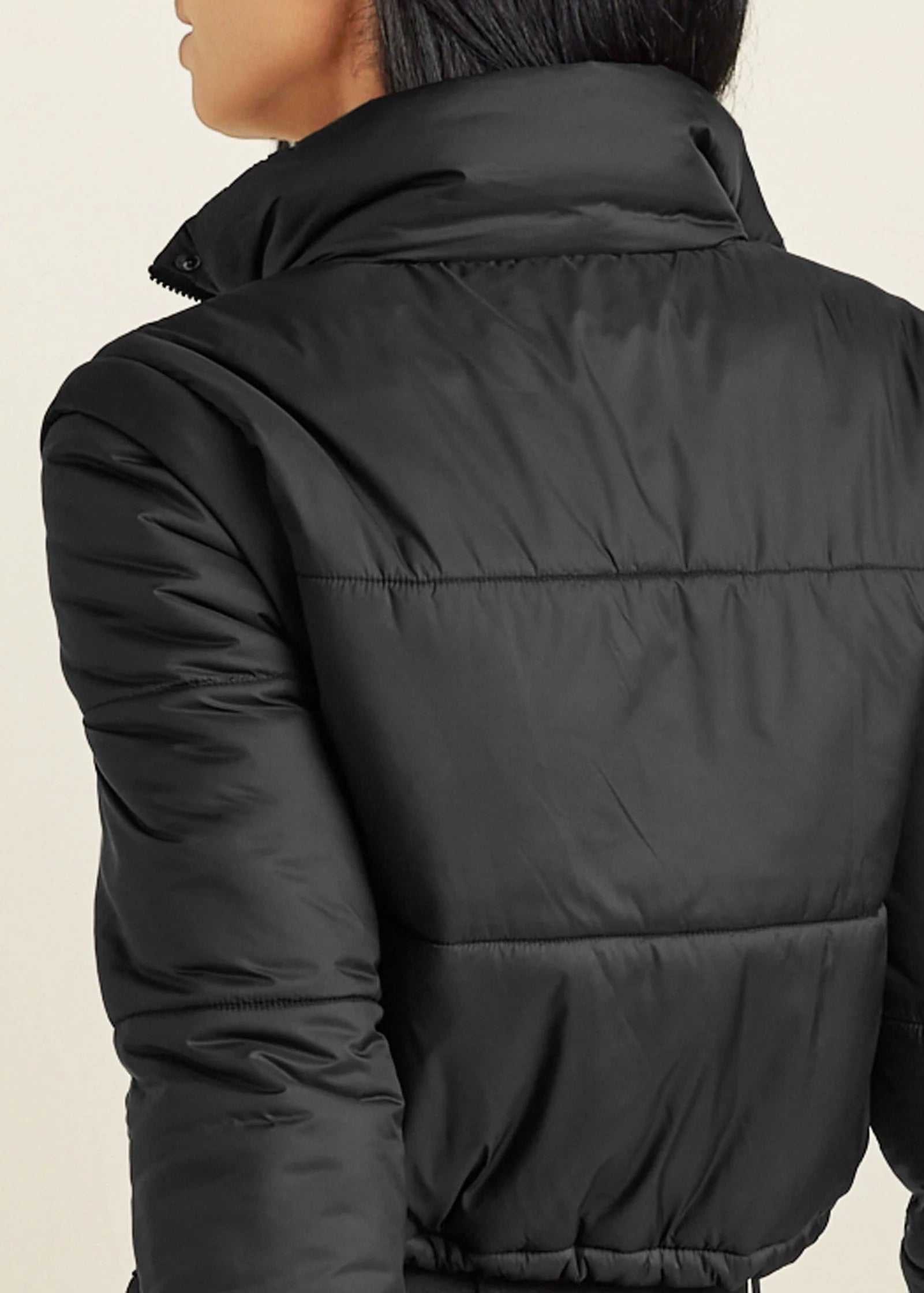 Convertible Puffer Coat Black