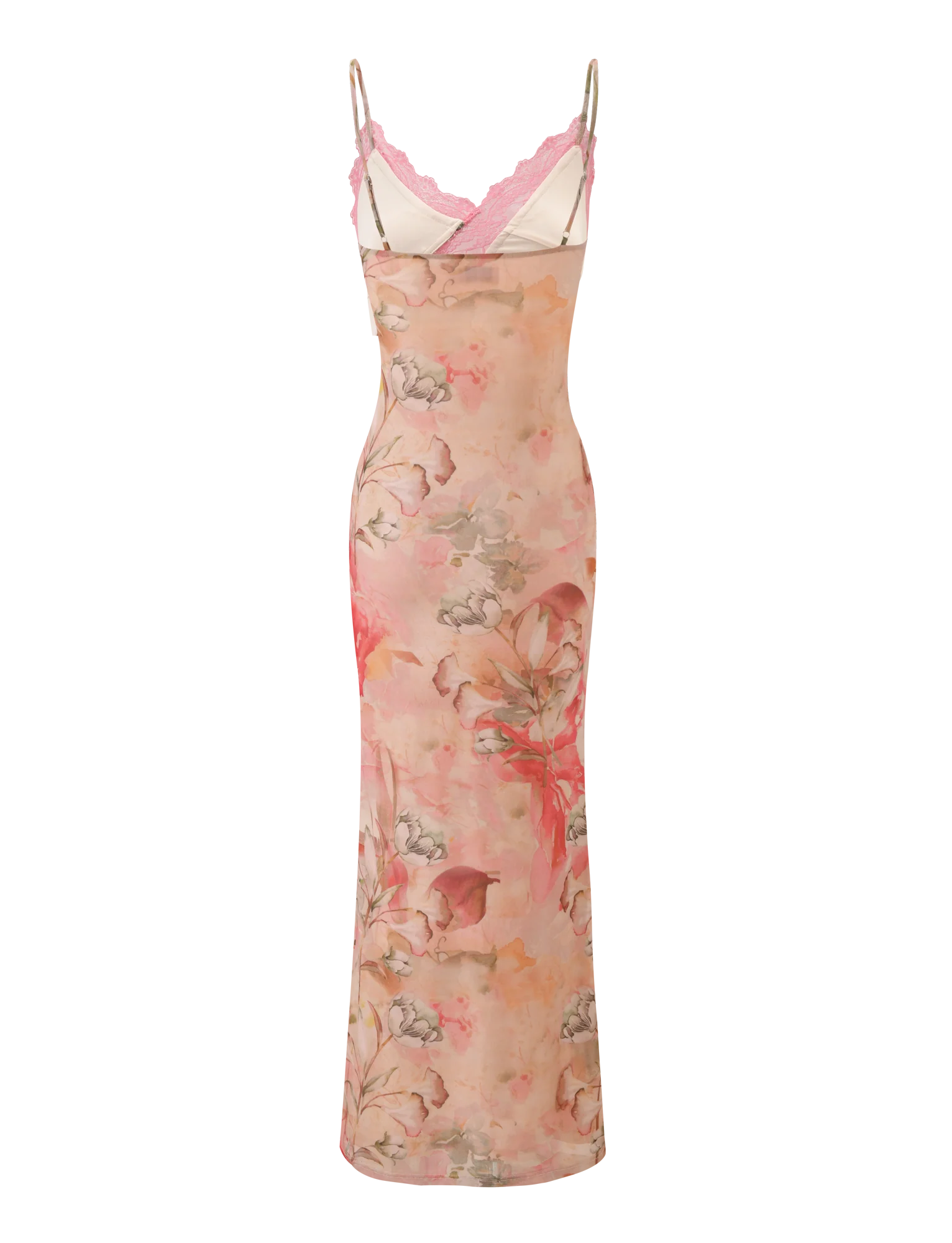 LYRE MAXI DRESS WATERCOLOUR FLORAL