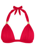 Goddess Push Up Halter Top Red Hot