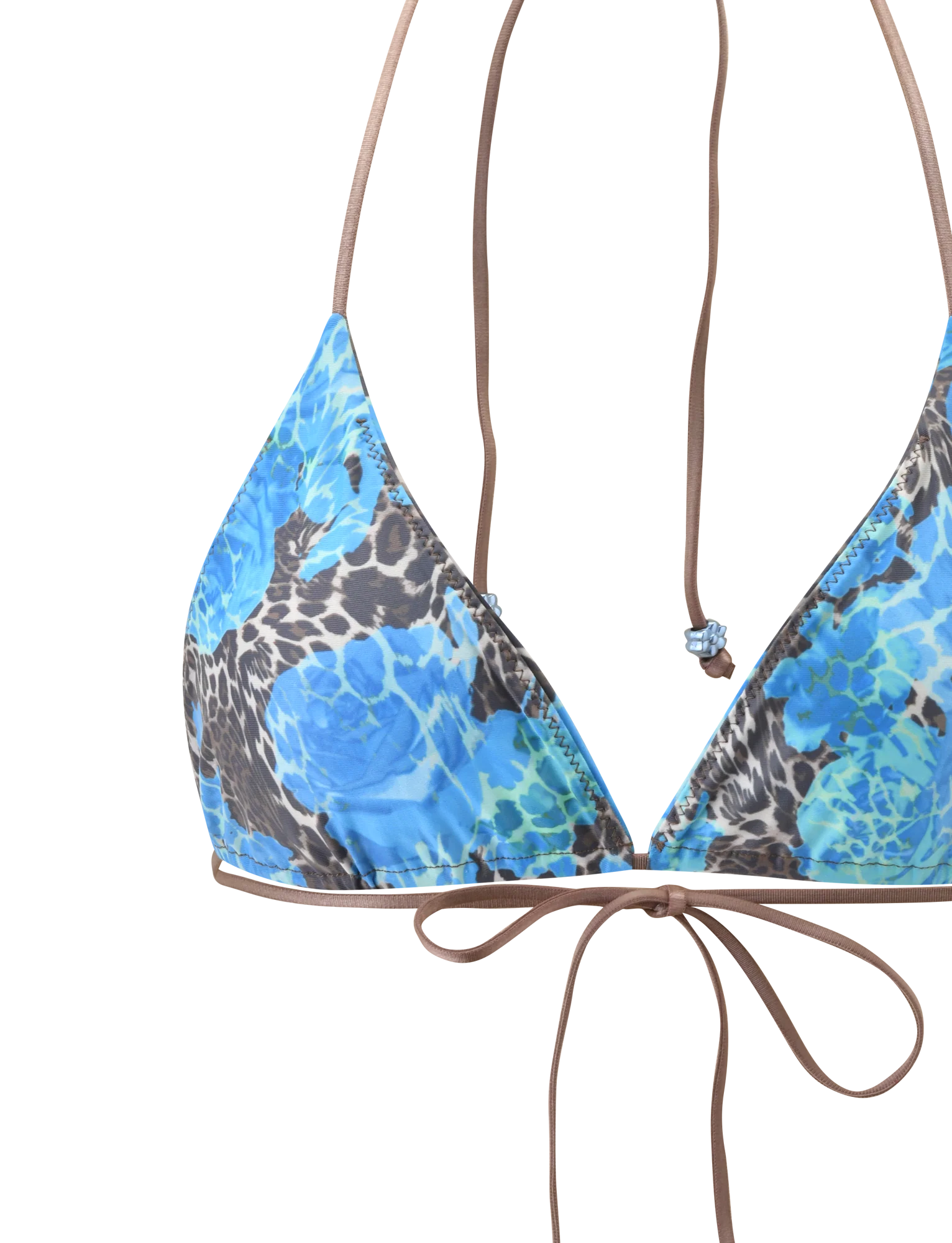 AVE BIKINI TOP BLUE LEOPARD