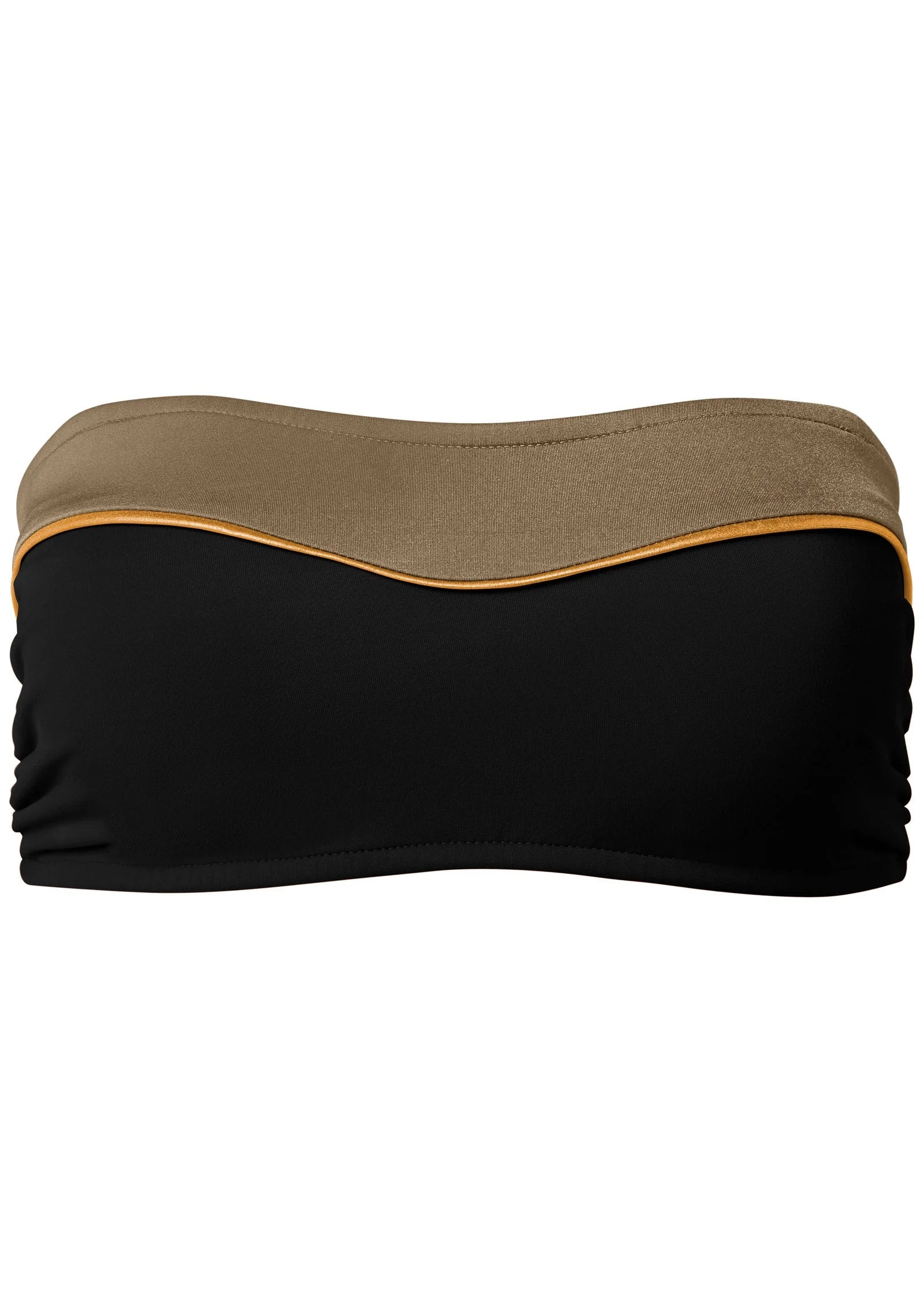 Color Block Bandeau Top Black Sahara