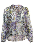 Chiffon Printed Blouse Desert Ikat