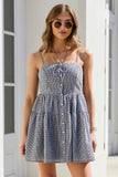 Kolby Black and White Gingham Dress