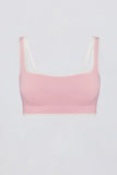 Soft Active Contrast Sports Bra in Powder Pink