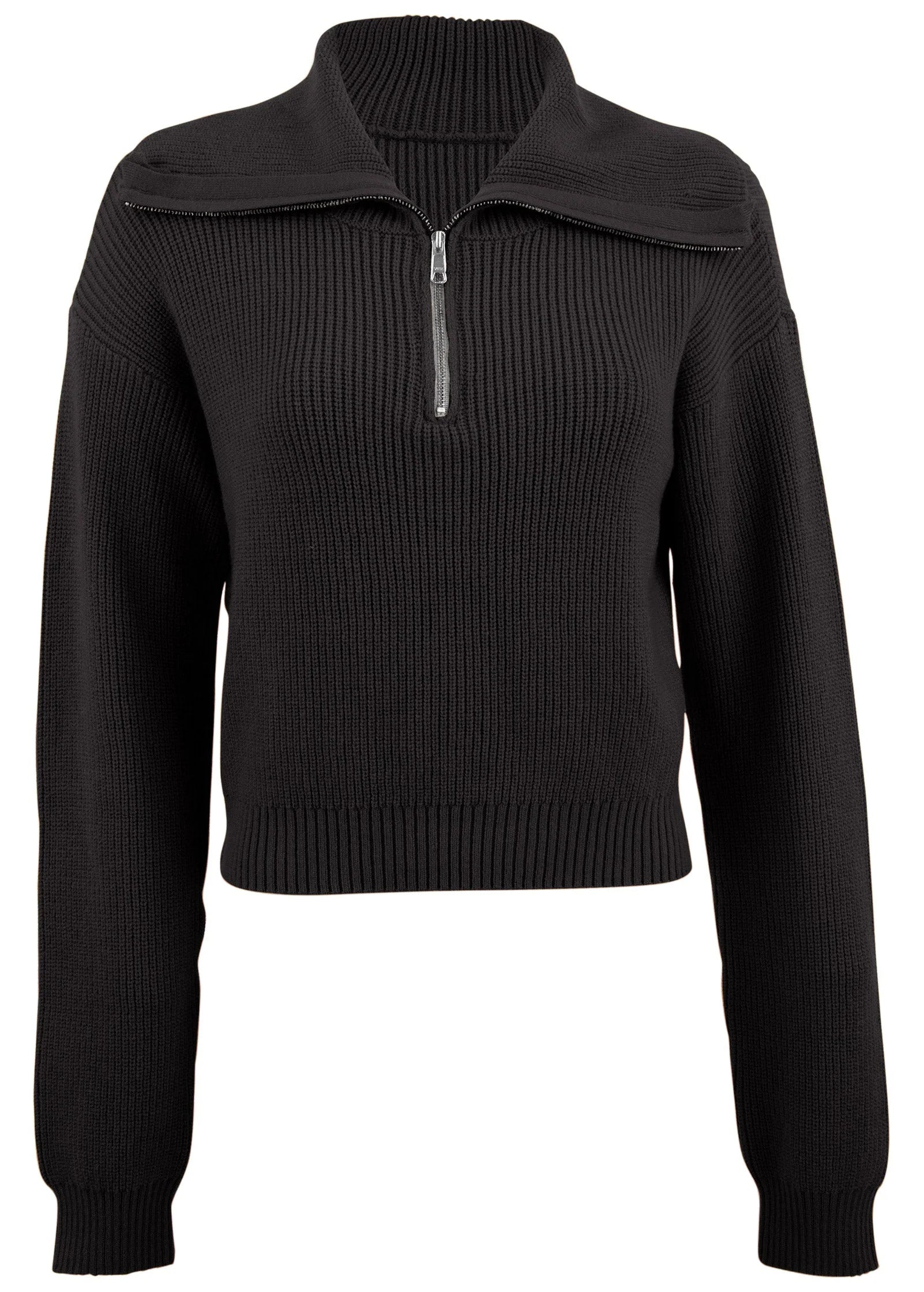 Quarter Zip Pullover Jet Black