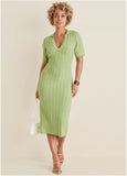 Pointelle Sweater Dress Mint