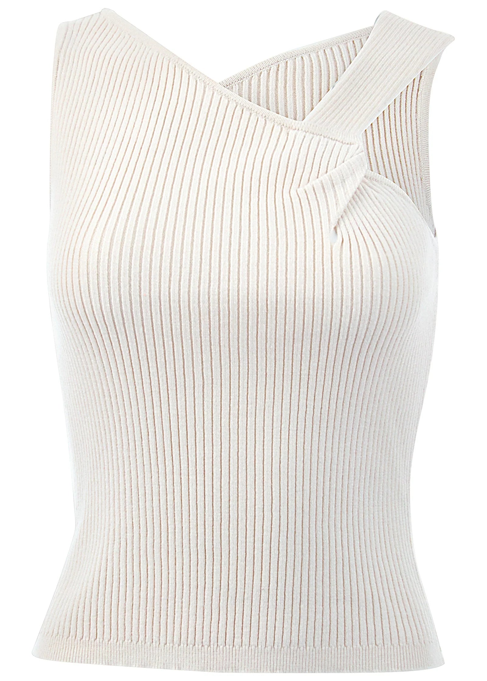 Twist Detail Sweater Tank Cloud Dancer