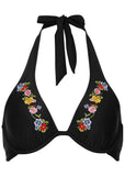 Embroidered Underwire Top Fiesta Romance Embroidery